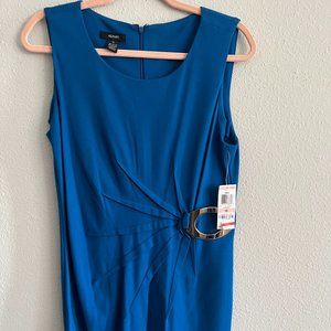 Blue Scoop-neck Sleeveless Dress